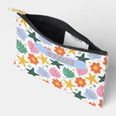 Retro Tropische Zeester en Schelpen Persoonlijk Etui (Open)