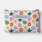 Retro Tropische Zeester en Schelpen Persoonlijk Etui (Voorkant)