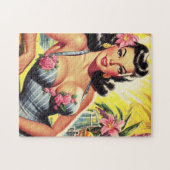 Retro Tropische Zomer Pin Up Legpuzzel (Horizontaal)