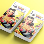 Retro Tropische Zomer Pin Up Pokerkaarten