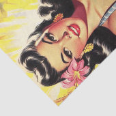 Retro Tropische Zomer Pin Up Tissuepapier (Detail)