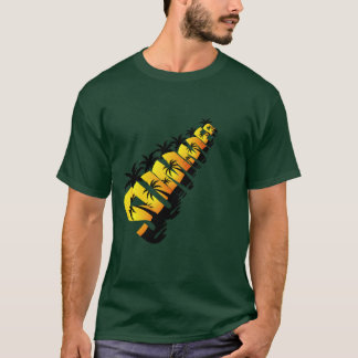 Retro Tropische Zomer Typografie Ontwerp met Palm  T-shirt