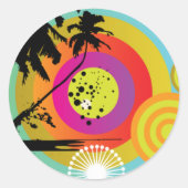 Retro Tropix Zakelijke Stickers (Voorkant)