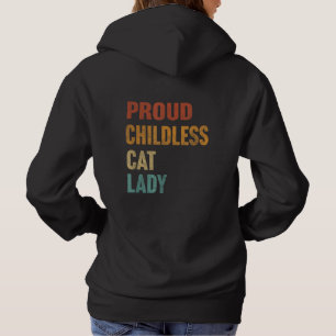 Retro Trots Kinderloze Kat Vrouw Voor Kamala Hoodie