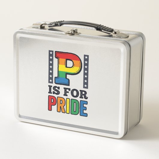 Retro trots Letter P Regenboog Shirt Ontwerp_1 (Voorkant)