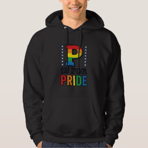 Retro trots Letter P Regenboog Shirt Ontwerp_1