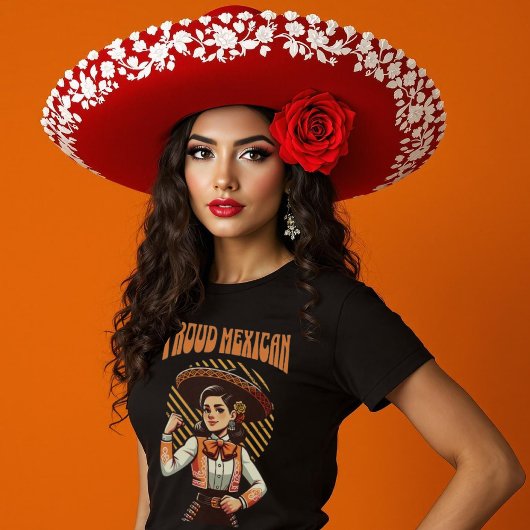 Retro Trots Mexicaanse Mariachi Spaans erfgoed T-shirt