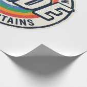 Retro trots protest regenboog badge vector ontwerp cadeaupapier (Hoek)