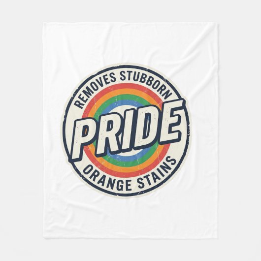 Retro trots protest regenboog badge vector ontwerp fleece deken (Voorkant)