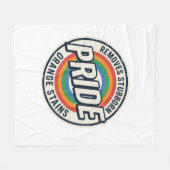 Retro trots protest regenboog badge vector ontwerp fleece deken (Voorkant (Horizontaal))