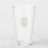 Retro trots protest regenboog badge vector ontwerp glas (Achterkant)