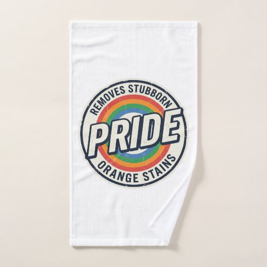 Retro trots protest regenboog badge vector ontwerp handdoek (Handdoek)
