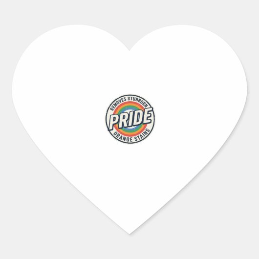 Retro trots protest regenboog badge vector ontwerp hart sticker (Voorkant)