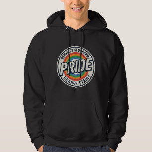 Retro trots protest regenboog badge vector ontwerp hoodie