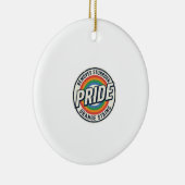 Retro trots protest regenboog badge vector ontwerp keramisch ornament (Rechts)