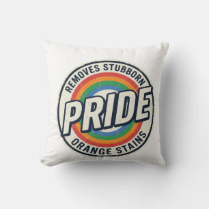 Retro trots protest regenboog badge vector ontwerp kussen