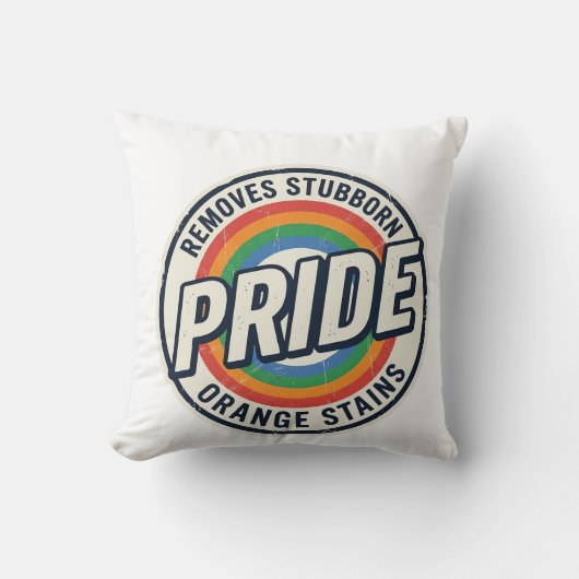 Retro trots protest regenboog badge vector ontwerp kussen (Voorkant)