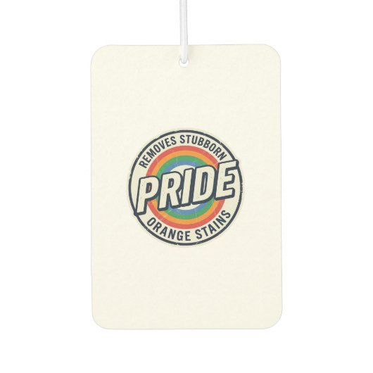 Retro trots protest regenboog badge vector ontwerp luchtverfrisser (Voorkant)