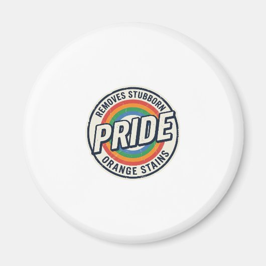 Retro trots protest regenboog badge vector ontwerp magneet (Voorkant)