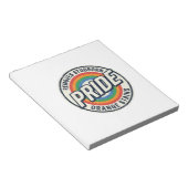 Retro trots protest regenboog badge vector ontwerp notitieblok (Schuin)