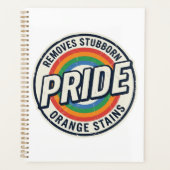 Retro trots protest regenboog badge vector ontwerp planner (Voorkant)