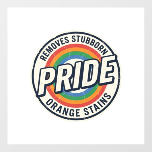 Retro trots protest regenboog badge vector ontwerp raamsticker (Vel)
