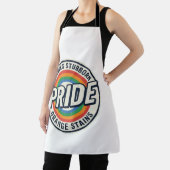 Retro trots protest regenboog badge vector ontwerp schort (Insitu)