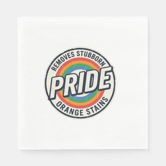 Retro trots protest regenboog badge vector ontwerp servet (Voorkant)