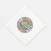 Retro trots protest regenboog badge vector ontwerp servet (Hoek)