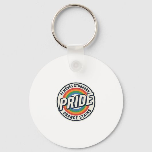 Retro trots protest regenboog badge vector ontwerp sleutelhanger (Voorkant)