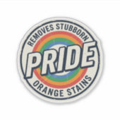 Retro trots protest regenboog badge vector ontwerp sticker (Voorkant)
