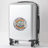 Retro trots protest regenboog badge vector ontwerp sticker (Koffer)