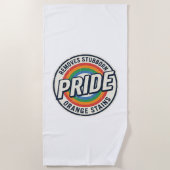 Retro trots protest regenboog badge vector ontwerp strandlaken (Voorkant)