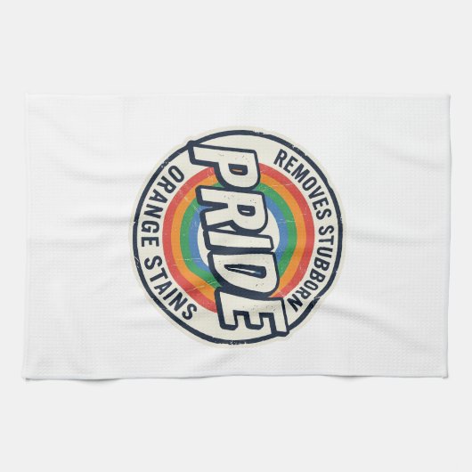 Retro trots protest regenboog badge vector ontwerp theedoek (Horizontaal)