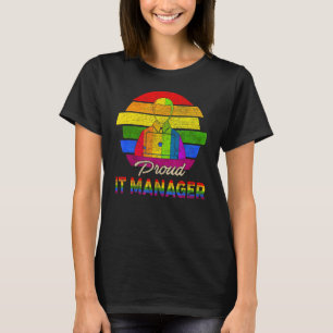  retro trotse IT-manager, trotse LGBT-ondersteunin T-shirt