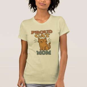 Retro Trotse Kat Mama T-shirt Cadeau voor Kat Mama