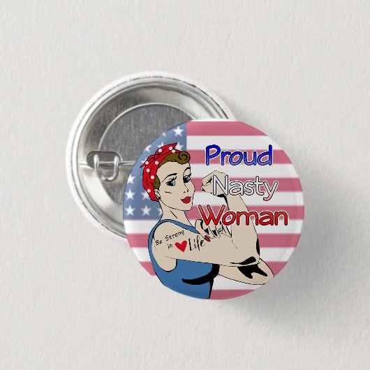 Retro Trotse Smerige anti-Troef van de Button van (Voorkant /achterkant)