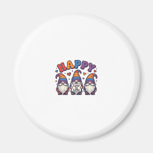 Retro trotsmaand kabouter regenboog shirt ontwerp_ magneet