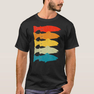 Retro Trout Vist Vluchtvisserij op opa Stream T-shirt