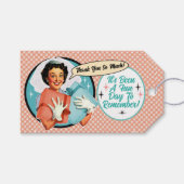 Retro Trouwdouche gunst Gift Labels Cadeaulabel (Voorkant (Horizontaal))