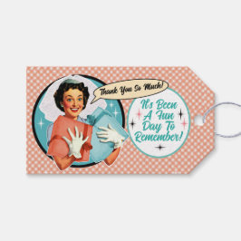 Retro Trouwdouche gunst Gift Labels Cadeaulabel