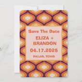 Retro Trouwfoto 70's Sla de datum op Kaart (Voorkant)