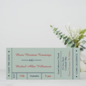 Retro trouwkaart Save The Date aankondiging (Staand voorkant)