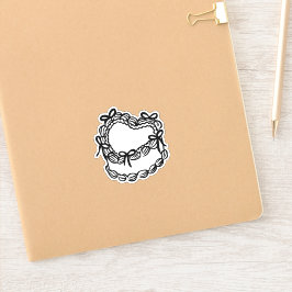 Retro Trouwtaart Sticker