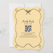 Retro trouwuitnodiging met QR-code Kaart (Achterkant)