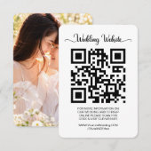 Retro trouwwebsite QR-code RSVP bijlage kaart (Voorkant / Achterkant)