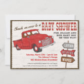 Retro Truck Baby shower Uitnodiging (Voorkant)