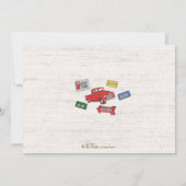 Retro Truck Baby shower Uitnodiging (Achterkant)