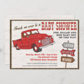 Retro Truck Baby shower Uitnodiging (Voorkant / Achterkant)