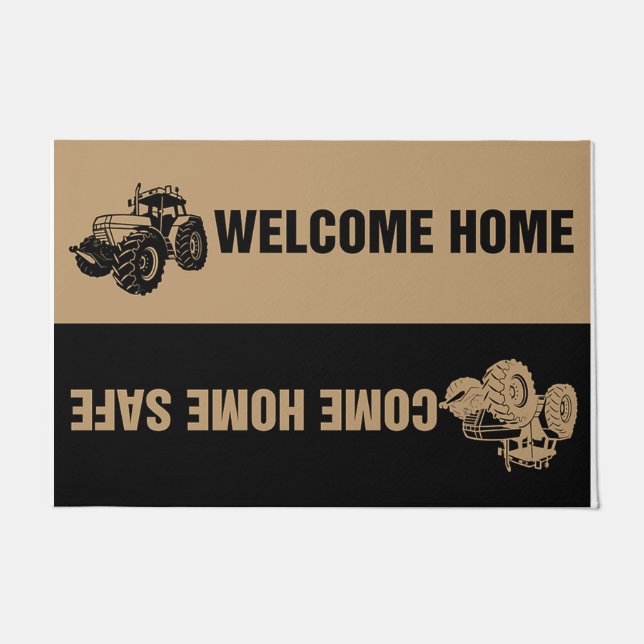 Retro Truck Doormat, Welocme Goodbye Deurmat (Voorkant)